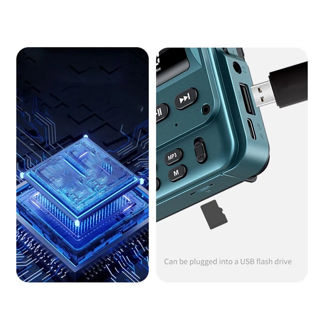WIRELESS PORTABLE AM/FM Radio 1200mAh Battery and 5W Speaker for Sound ...
