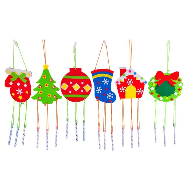 6 Pcs Wind Chime Christmas Tree Child Bellbottom Hanging Ornaments