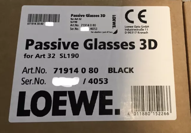 Loewe passive Glasses 3D 71914 0 80 neu***