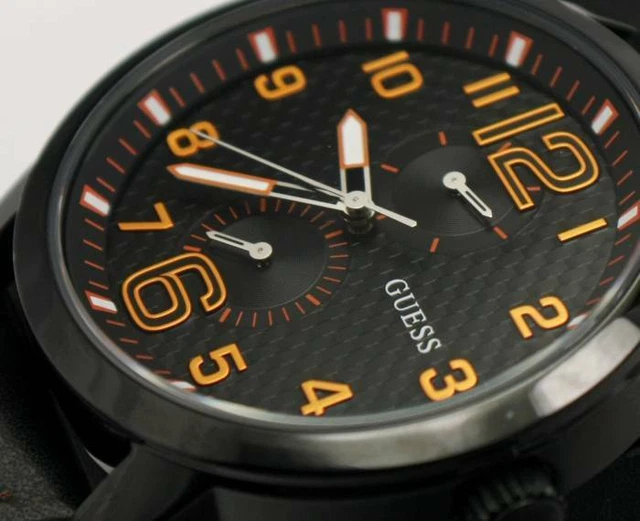 RELOJ HOMBRE GUESS Lights Out Piel W95111G2 Precioso EUR 125,00