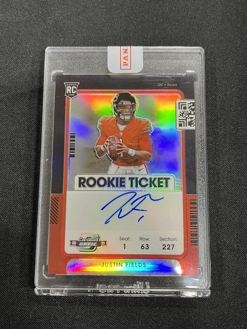 2021 Panini Contenders Optic Red  Justin Fields Rookie Auto 99/99 Sealed Ticket