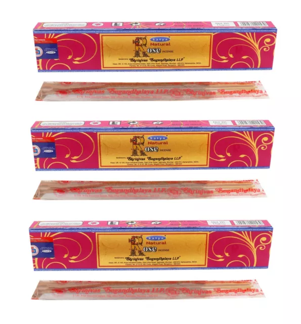 3 Packs Original Satya Natural Rose Incense Sticks  Joss - Nag Champa 2