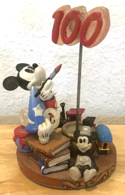 Disney Theme Parks Mickey Mouse 4.5" Figure Figurine Photos Cards Notes Holder