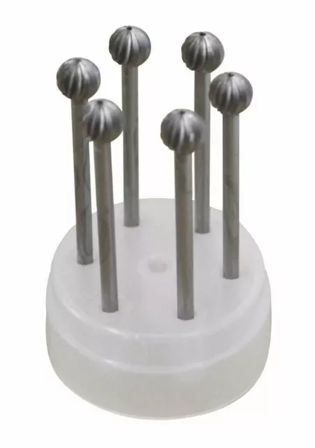 6/Pk Panther Round Burs #060 6 MM 3/32" Shank Jewelry Making Metal Carving Burs