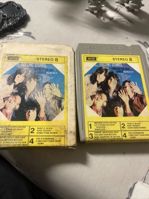 Vintage The Rolling Stones Through The past Darkly 8 Track Cartridge + Cover