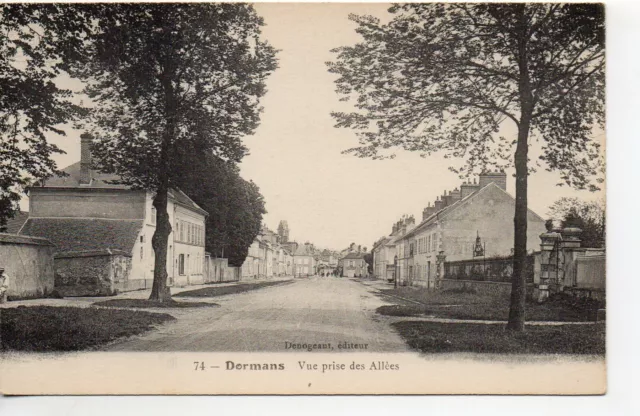 DORMANS - Marne - CPA 51 - vue prise des allées