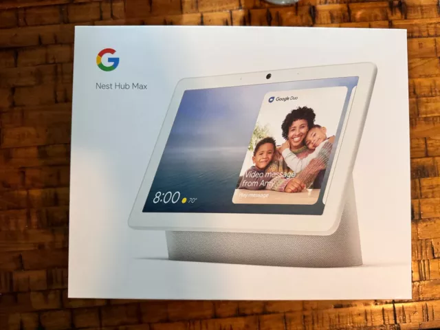 Google Nest Hub Max Smart Speaker - Chalk (GA00426-US) With Box