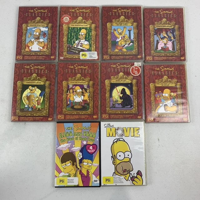 THE SIMPSONS CLASSICS Movie Bundle X10 DVD Region 4 Free Tracked the-simpsons-classics-movie-bundle-x10-dvd-region-4-free-tracked