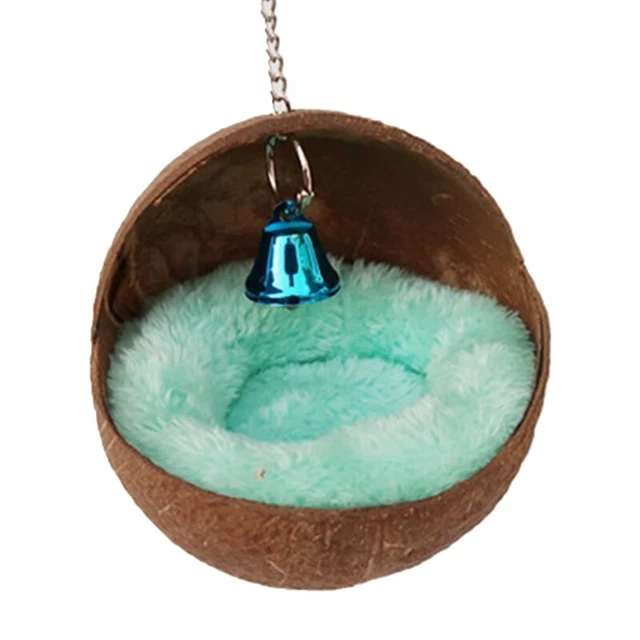 Criceto amaca cocco piccolo nido con cuscinetto di peluche giocattolo oscillante 2