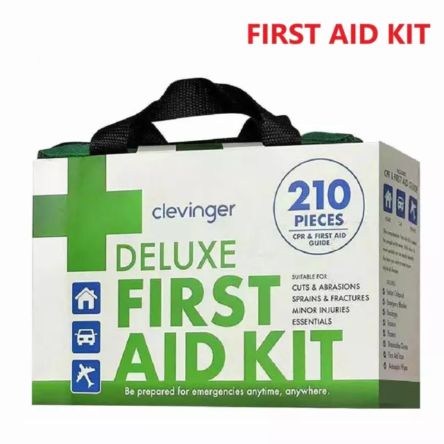 210 PCS Emergency First Aid Kit Medical Travel Set Workplace Family Safety AU