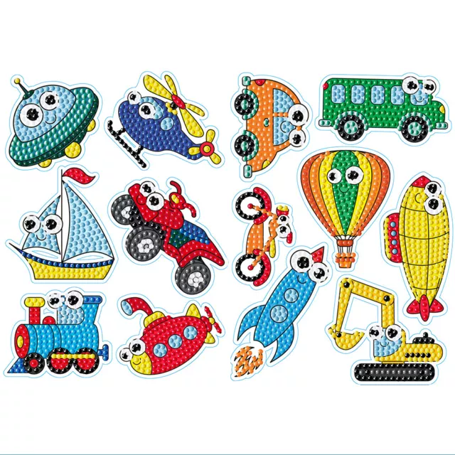 2pcs Diamonds Art Mosaic Stickers Paint by Numbers DIY Home Decor (BT134)