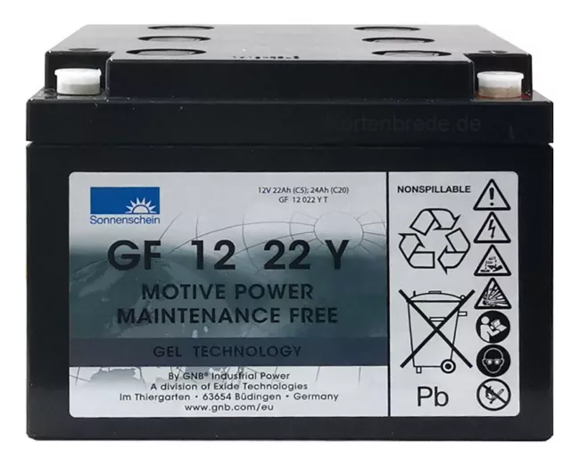 Sonnenschein Gel Batterie Dryfit GF 12 022 YF 12V 24Ah (20h)