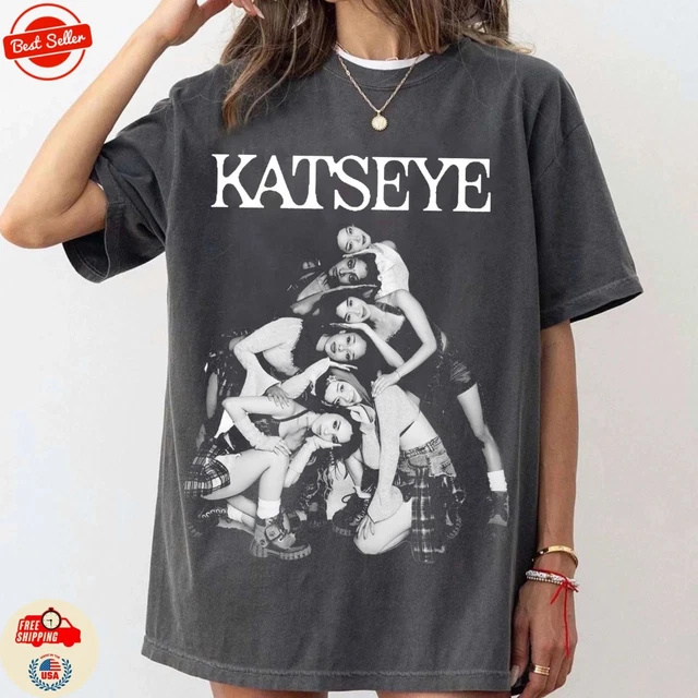 T-shirt Katseye Beautiful Chaos Tour 2025 - Taille L - Imprimé Graphique - Neuf Avec Étiquettes