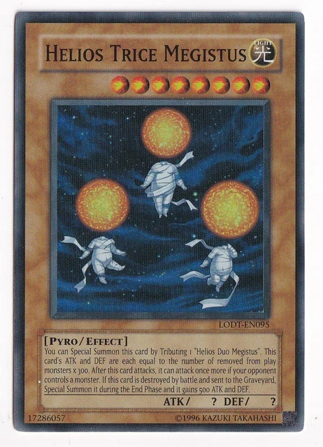 YU-GI-OH! HELIOS TRICE Megistus #LODT-EN095 LP Original $1.95 - PicClick YU-GI-OH! HELIOS TRICE Megistus #LODT-EN095 LP Original $1.95 - PicClick