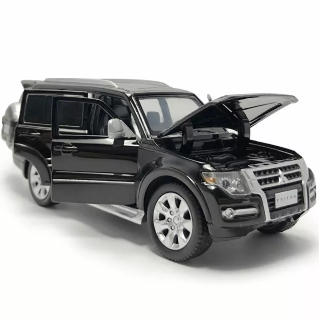 1/32 Scale Mitsubishi Pajero SUV Model Car Diecast Gift Toy Vehicle Kids Black