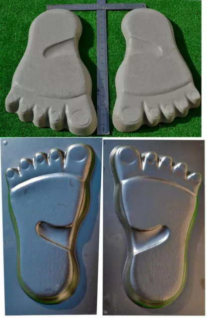 Concrete molds Foot Yeti Paving Concrete Stone Garden Path Trace Decor S21