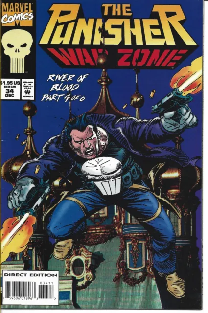 The Punisher War Zone #34 Marvel Comics 1994 Bagged And Boarded