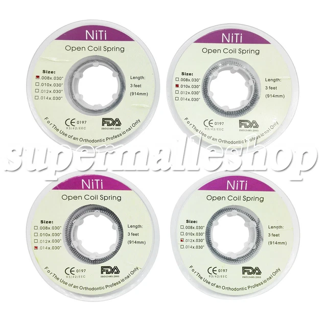 Dental Orthodontic Niti Open Alloy Coil Spring 914mm Dia 0.008/0.010/.012/0.014
