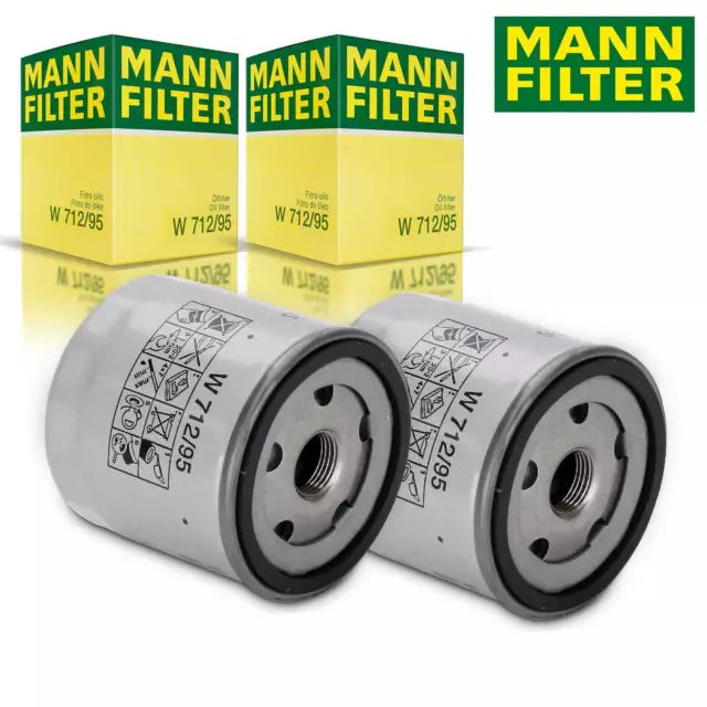 2X Originale Mann Filter Filtro Olio per Audi A3 8V A4 8W VW Golf Passat Seat