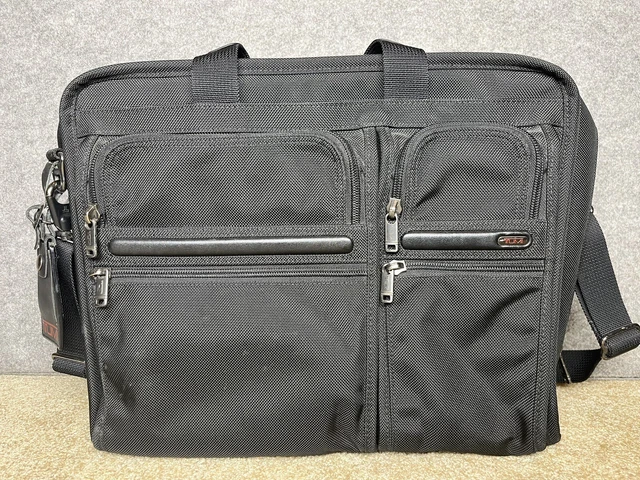 Tumi Alpha 26150D4 Ballistic Nylon laptop Briefcase Bag Shoulder Strap Expands