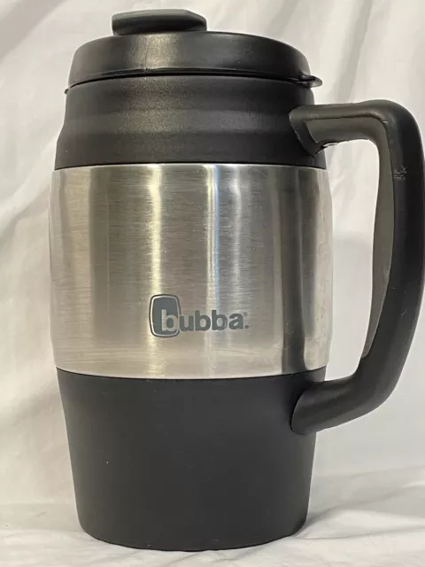 BUBBA Keg Insulated Travel Mug Hot Cold  34OZ/1 LITER Black Silver BPA FREE 1L
