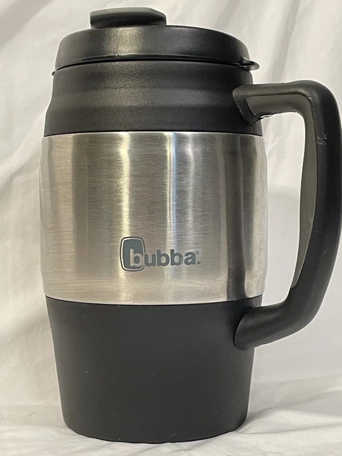 BUBBA Keg Insulated Travel Mug Hot Cold  34OZ/1 LITER Black Silver BPA FREE 1L