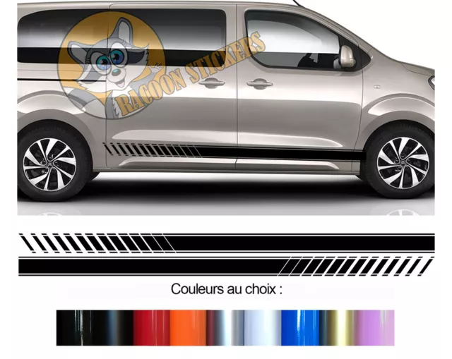 2 Bandes Bas De Caisse Pour Citroen Jumpy Spacetourer Fourgon Sticker Bd107N-1