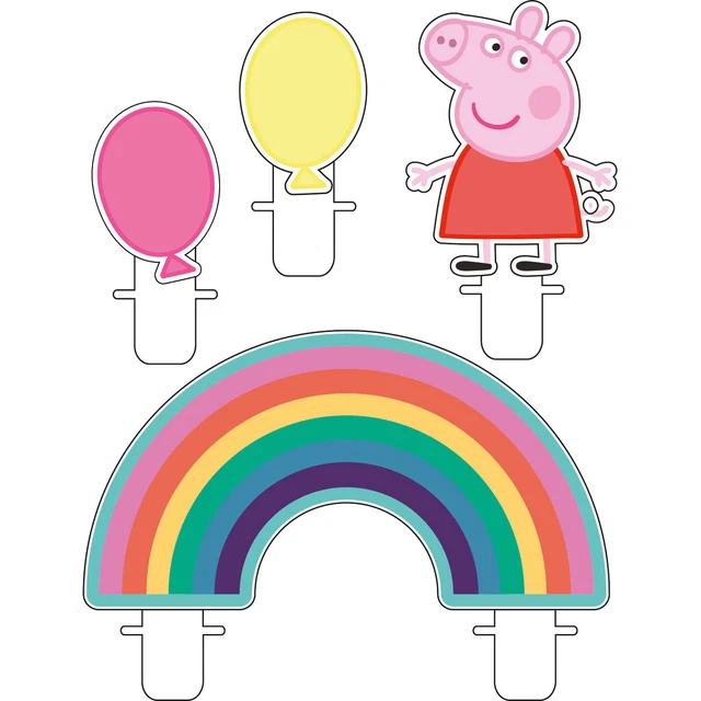 4 velas de pastel Peppa Wutz - fiesta infantil decoración de pasteles - velas Peppa Pig