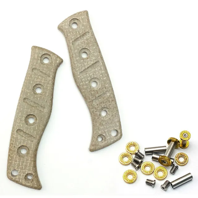 Custom Micarta Handles Grip Scales Screws for Benchmade 375 Fixed Adamas Knife