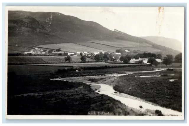 c1930's Kirk Yetholm Scotland Unposted Vintage Posted RPPC Photo Postcard