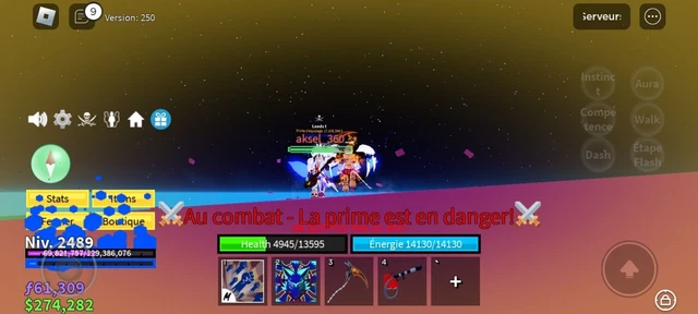 Compte Blox Fruits – Dragon Spin Permanent + Skin + Robux Inclus – Neuf