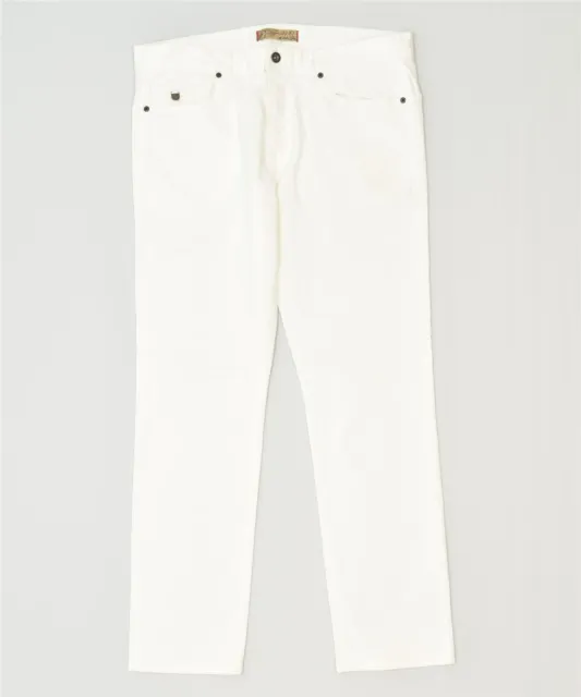 LIU JO Womens Slim Casual Trousers W36 L32 White Cotton Classic JB04
