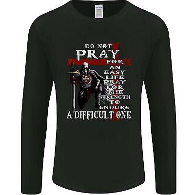 Do Not Pray Knights Templar St Georges Day Mens Long Sleeve T-Shirt