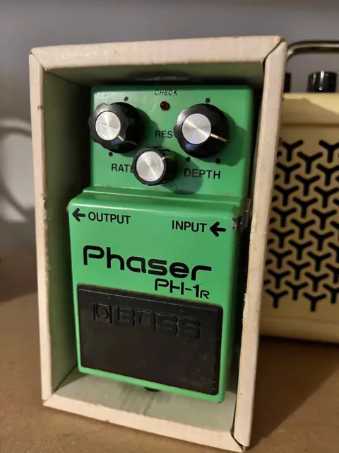 Boss PH-1R Phaser (schwarzes Etikett) Japan 1981 - grün - Vintage & seltenes Gitarrenpedal