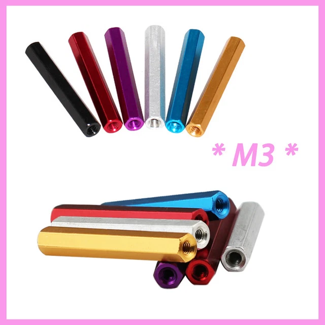 M3 Female - Female Standoff Threaded Spacers Hex Hexagonal Aluminum 6mm - 60mm