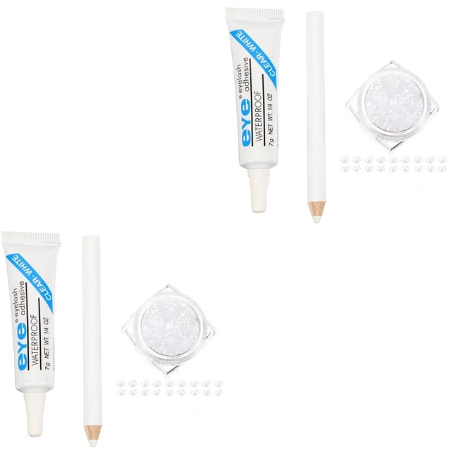 2 Sets Klebrige Edelsteine Haar Edelsteine Haarperlen Strasssteine