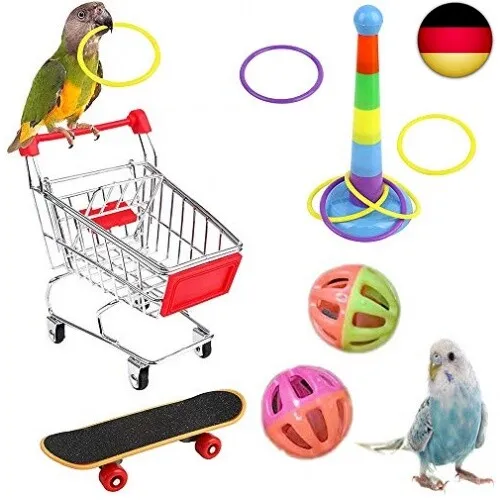 5 Stücke Vögel Spielzeug, Bunten Vogelspielzeug, Papagei Spielzeug, Enthält Ei
