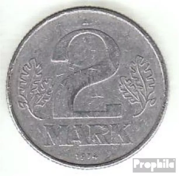 DDR Jägernr: 1516 1974 A sehr schön Aluminium 1974 2 Mark Staatswappen