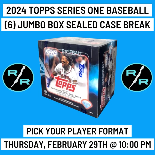 ANDREW VAUGHN 2024 Topps Series 1 Baseball 6 JUMBO Box 1 Case Break