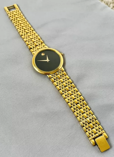 Orologio da polso Svizzero Uomo Raro/Vintage Museo Movado 87-E4-987 Placcato Oro Bracciale