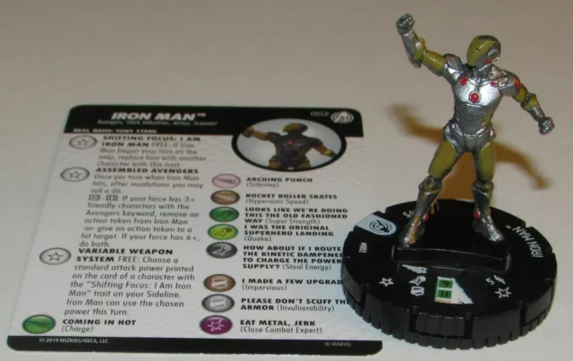 Marvel Heroclix Captain America & Avengers Common Iron Man 002 Shifting Focus