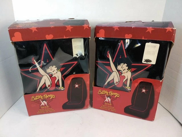 Set of Two Car - Truck Seat Covers Betty Boop Star Red Dress 2007 - CG