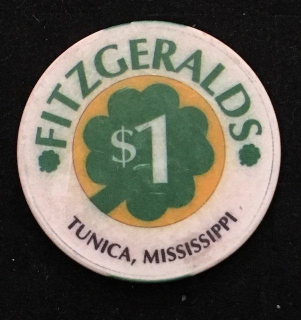 Fitzgeralds Casino Chip $1 Chip Tunica Poker Blackjack Vintage