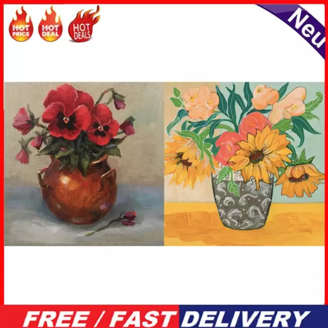 Flowers In A Vase 20X20cm Oil Paint By Numbers Picture DIY Painting Crafts Kits