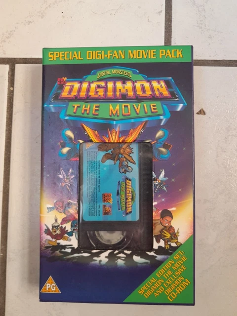 Digimon Movie VHS Video Tape Fox Kids Anime Cartoon No Cd Rom TESTED Working