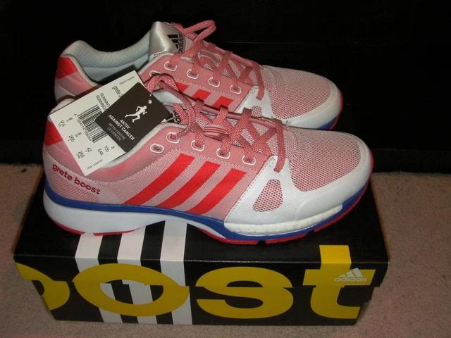 ADIDAS GRETA 30 Boost Women Running Trainers White Red Royal