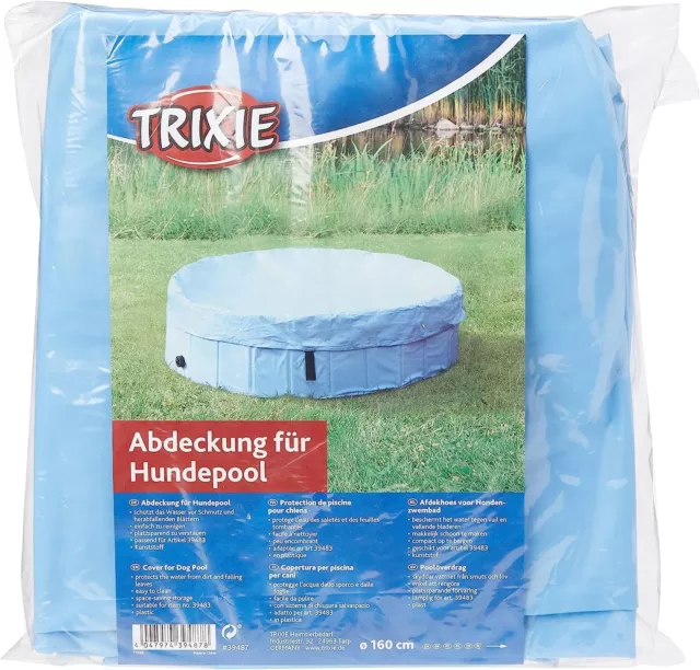 Trixie 39485 - Cobertura para Piscina Perros #39481 ,Ø 80CM, Petróleo / Gris 3