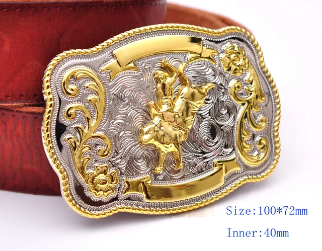 Long Horn Bull Western Cowboy Style Buckle Hebilla Vaquera Con - Foto 12