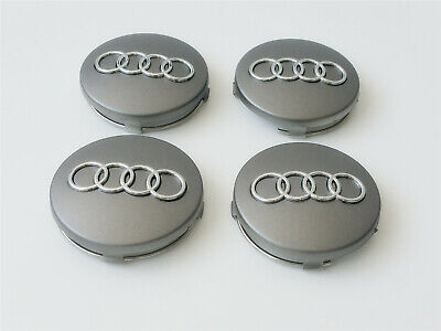 Set of 4 Audi Silver Grey alloy wheel caps 60mm brand new 4B0601170 A2 A3 A4 A6