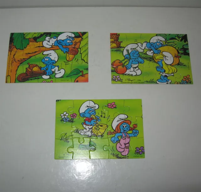 Kinder Ü-Ei,Schtroumpf,3 Puzzle (K97 107,110,113) Smurfs,Schlumpfe,Puffi,Pitufos